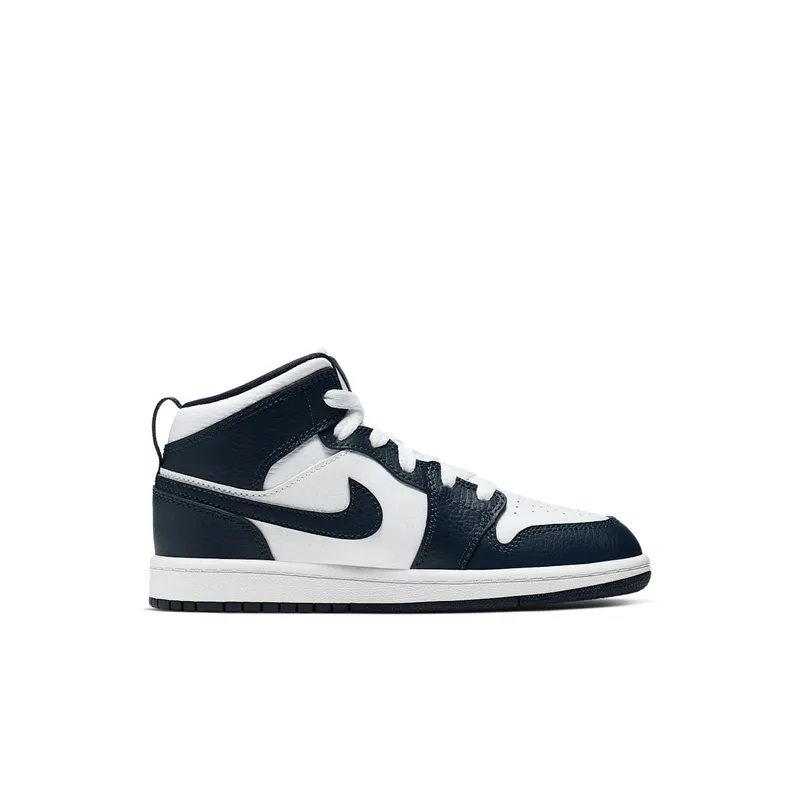 Jordan 1 Mid White Metallic Gold Obsidian (PS) White/Metallic Gold-Obsidian (640734-174)