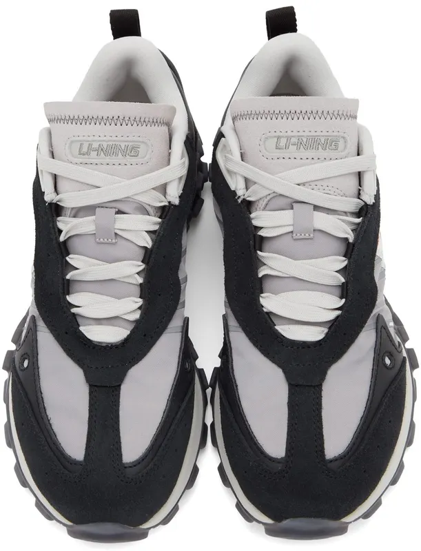 Li-Ning Black & Grey Super Light Ace Sneakers (ARYR025-4K)