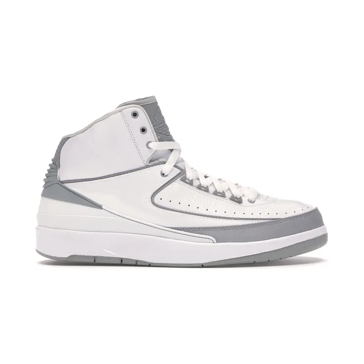 Air Jordan 2 Retro ’25th Anniversary’ White/Metallic Silver-Ntrl Grey (385475-101)