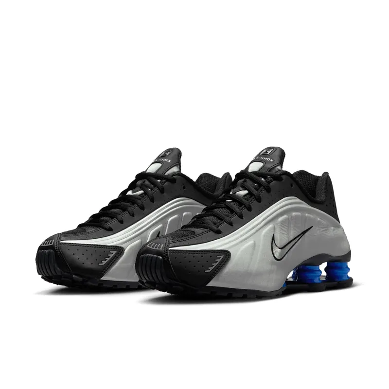 Nike Shox R4 “Metallic Silver Black Racer Blue” (AR3565-006)