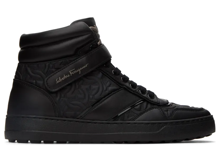 Salvatore Ferragamo Black Noe Sneakers (754083 020856001)