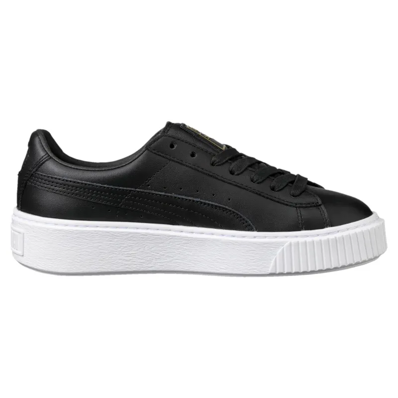 Puma Basket Platfrom Core Black (W) Puma Black/Gold (364040-03)