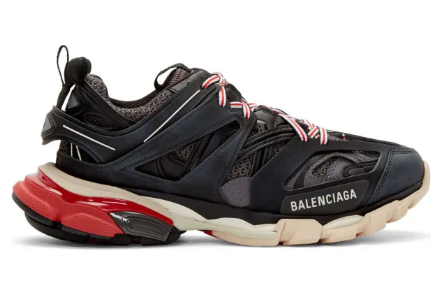 Balenciaga Black and Grey Track Sneakers (542023 W1GB6)