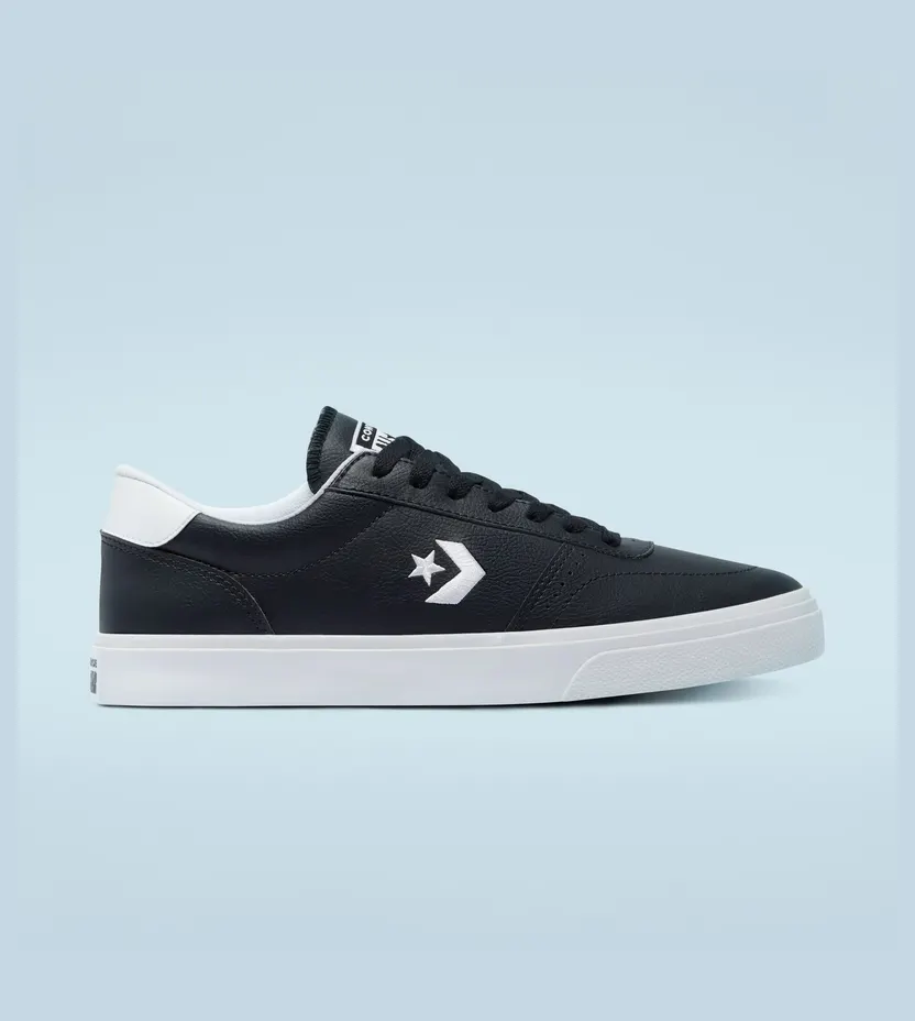 Converse Faux Leather Converse Boulevard Low Top Black/white/white (170940C)