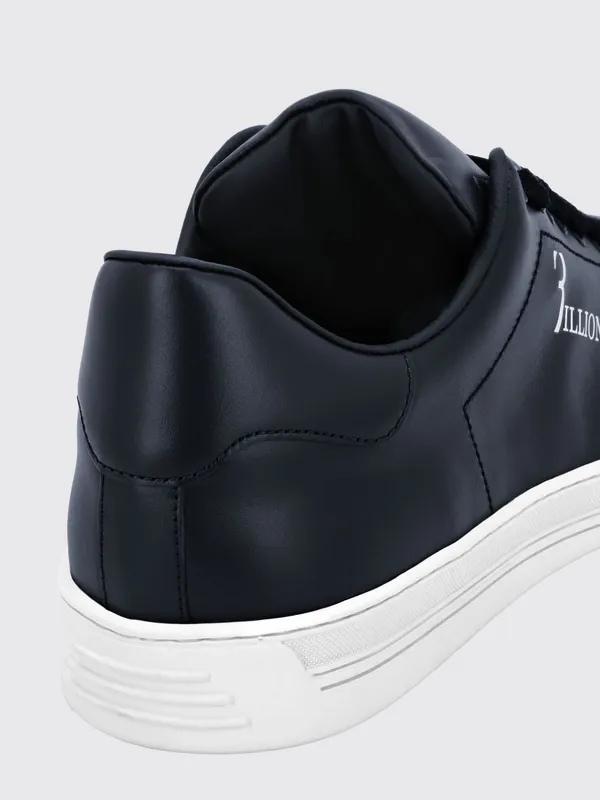 Billionaire Smooth Leather Low-Top with Printed Logo and Padded Ankle Blue (RABSMSC3792BLE029N24)
