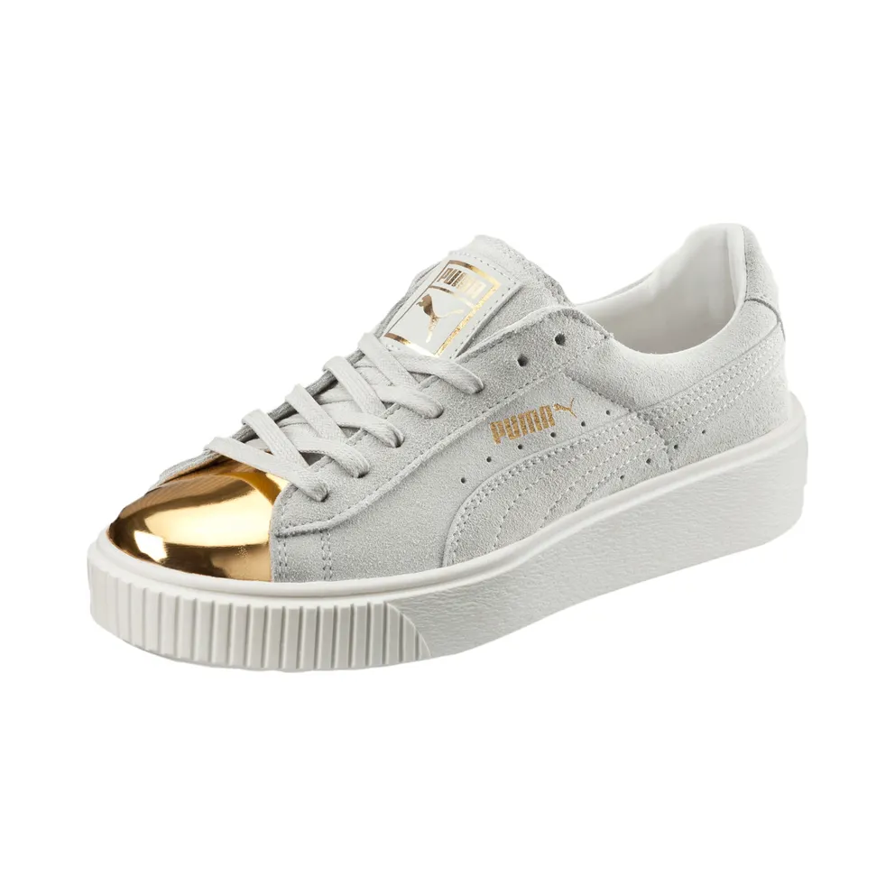 Puma Suede Platform Gold Gold (W) Gold/Star White Puma White (362222-01)
