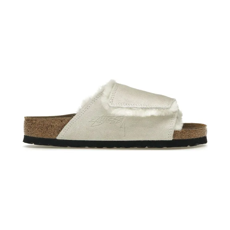 Birkenstock Solana Shearling Slide Stussy Bone (1027679)