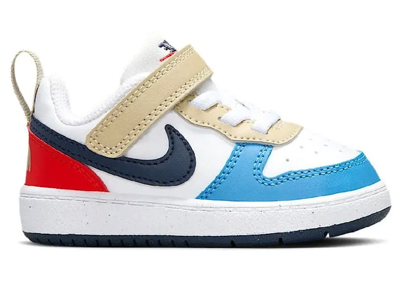 Nike Court Borough Low Recraft White Thunder Blue Light Crimson (DV5458-124)