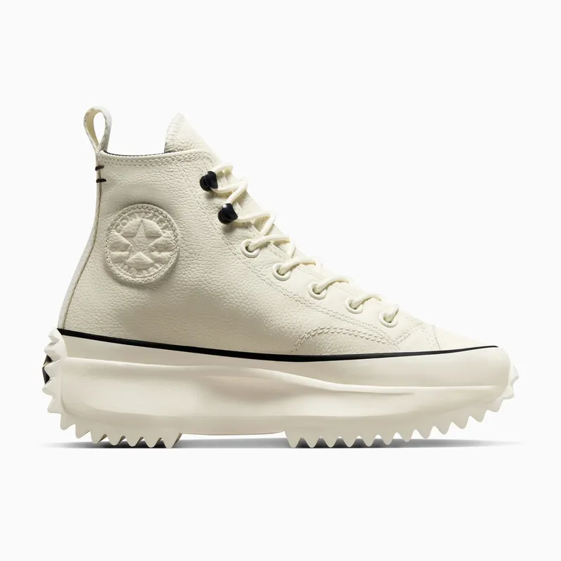 Converse Run Star Hike Platform Leather Egret/Black/White (A05389C)