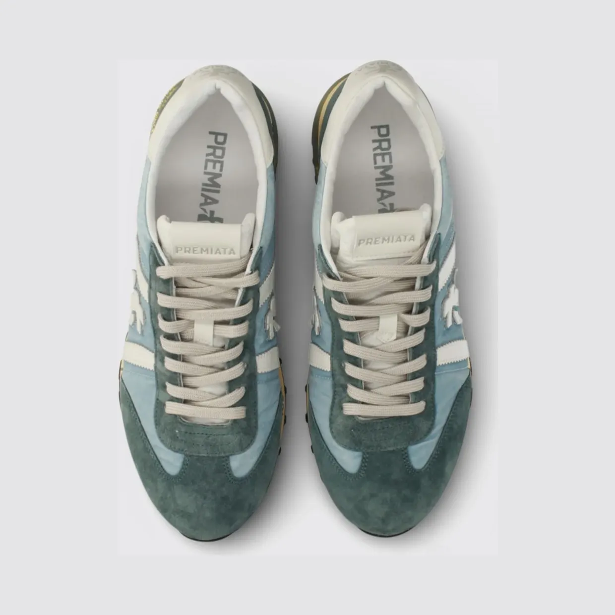 Premiata Lucy Sneakers in Suede and Used Nylon Blue (LUCY8188) (3)