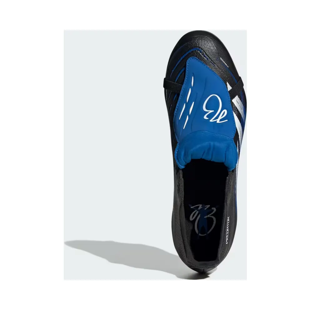 adidas Predator League Jude Bellingham Fold-over Tongue Firm/multi-ground Boots “Core Black / Cloud White / Glow Blue” (JS4270)