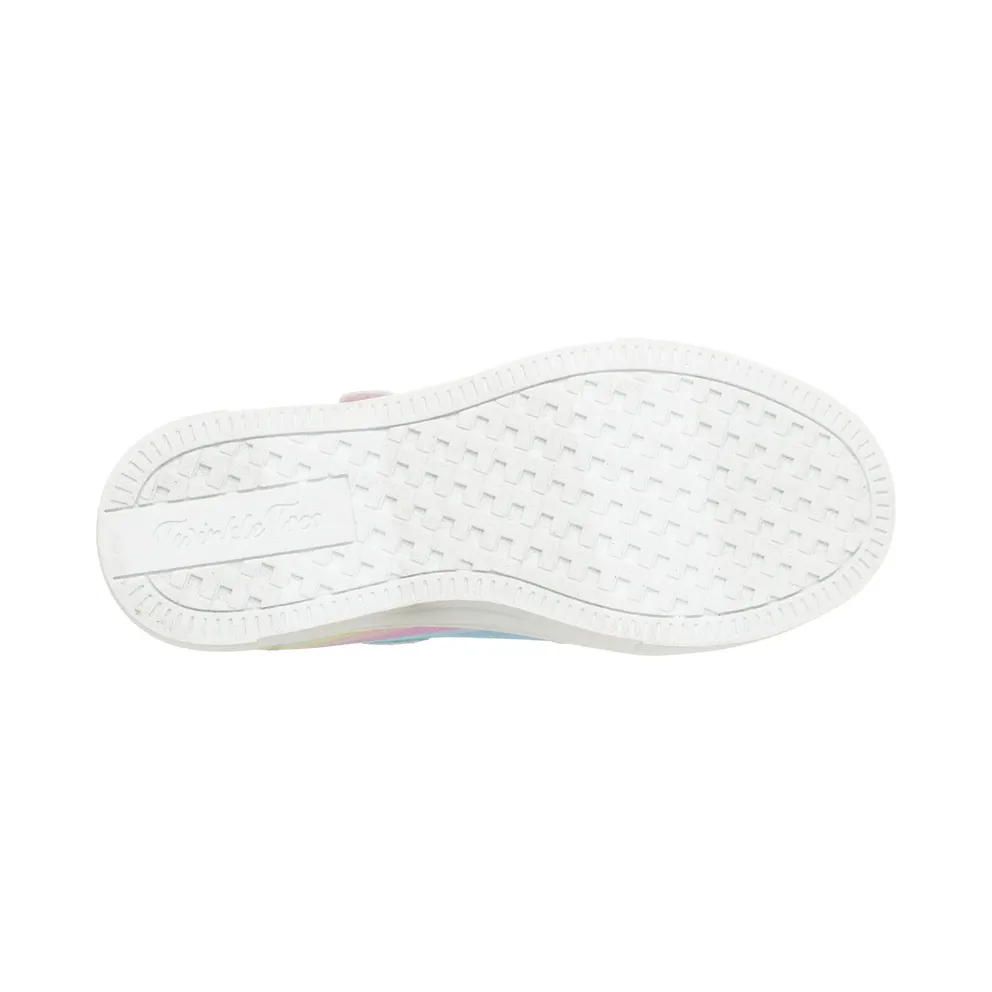 Skechers Twinkle Toes: Twinkle Sparks “Ombre Love Sneaker Silver” (314823LSMLT)