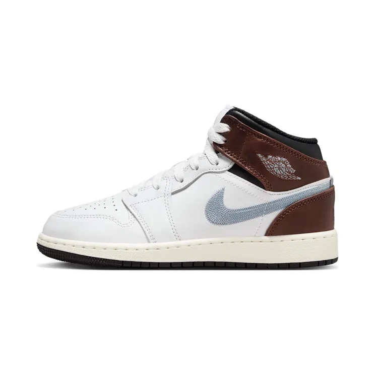 Jordan 1 Mid SE White Brown “White / Black / Sail / Blue Grey” (FQ8162-142)
