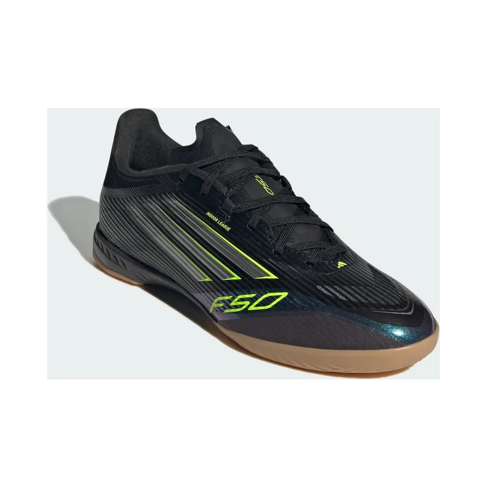 adidas F50 League Indoor Boots “Core Black / Iron Metallic / Lucid Lemon” (JH7720)