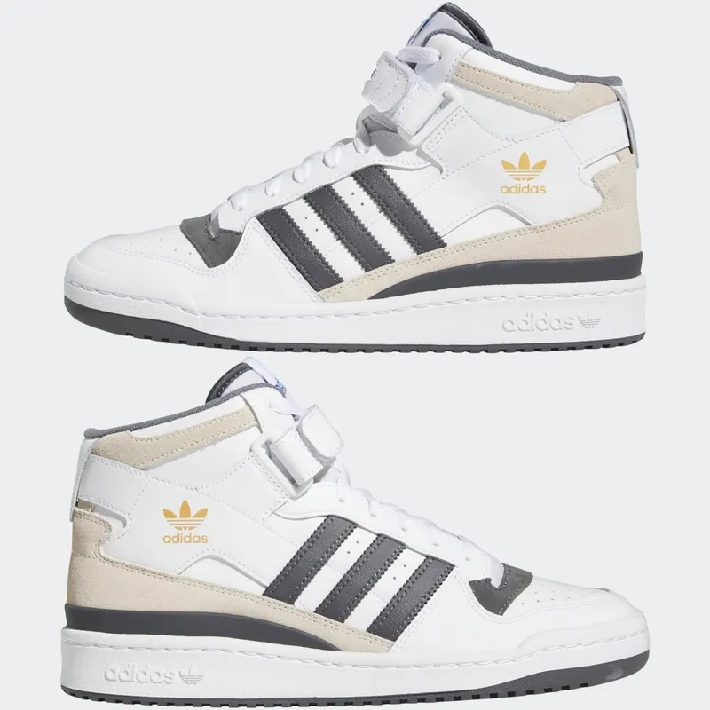 Adidas Forum Mid Cloud White / Grey Five / Gold Metallic (GW4371)