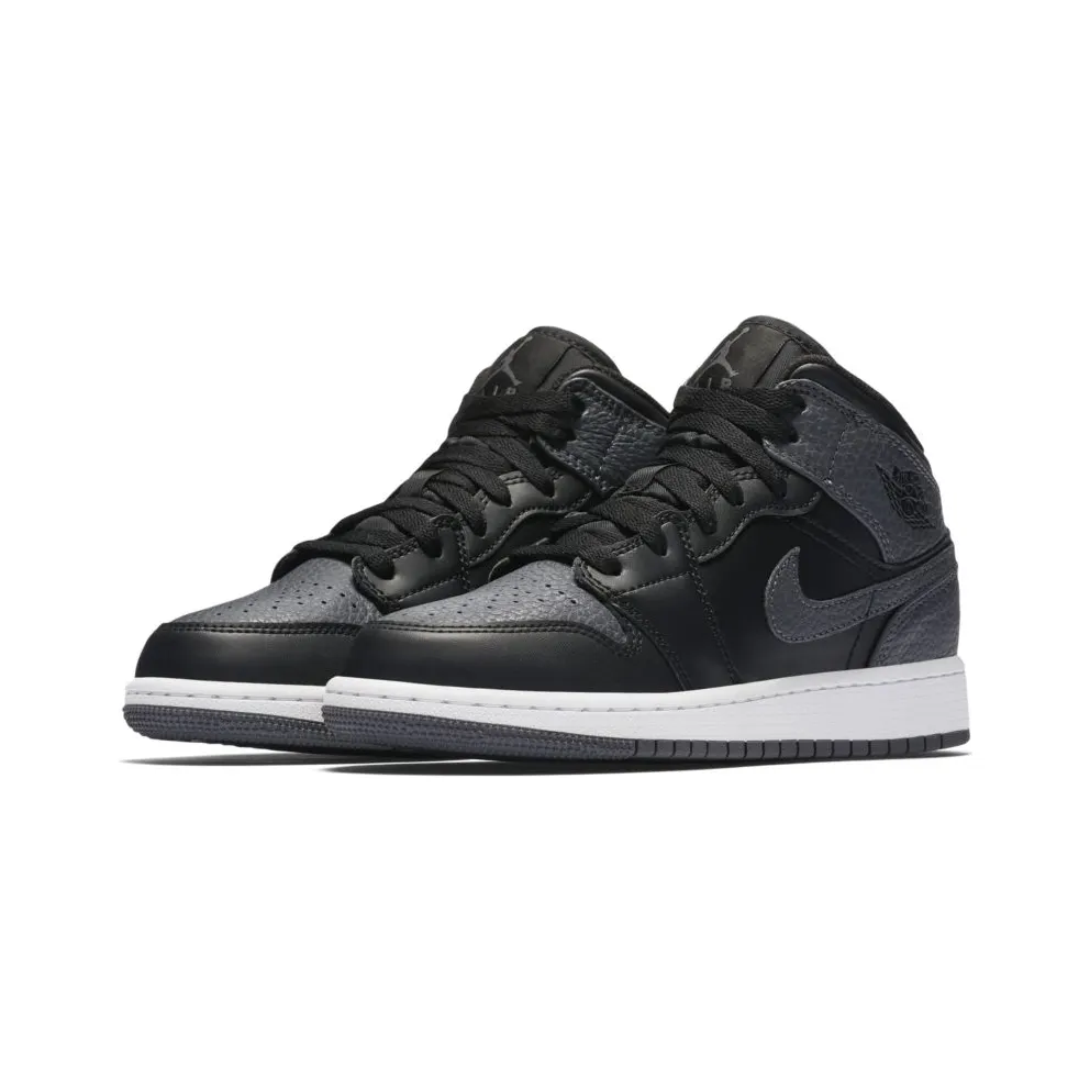 Jordan 1 Mid Black Dark Grey (GS)
