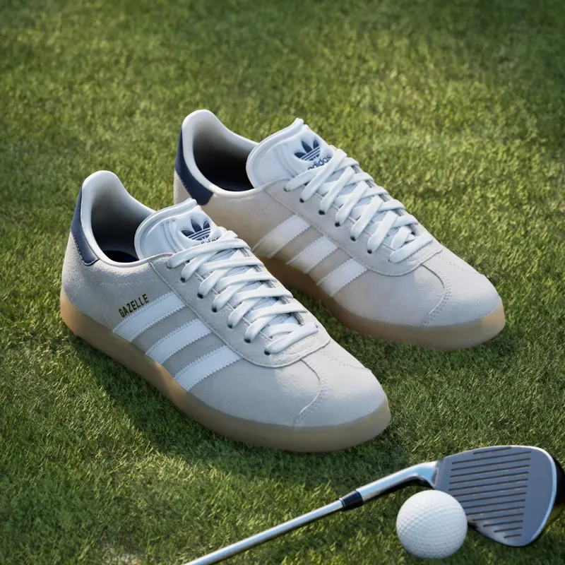 Adidas Gazelle Spikeless Golf “Chalk White Night Indigo” (HP7073)