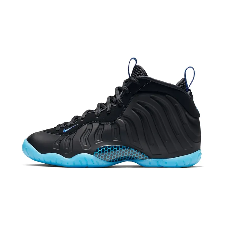 Nike Little Posite One GS ‘Hornets’ Black/Blue Lagoon-Concord-Blue Chill (CJ0839-001)