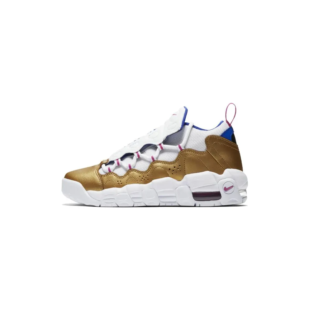 Nike Air More Money Peanut Butter & Jelly (GS) White/Fuchsia Blast-Metallic Gold (AH5215-101)