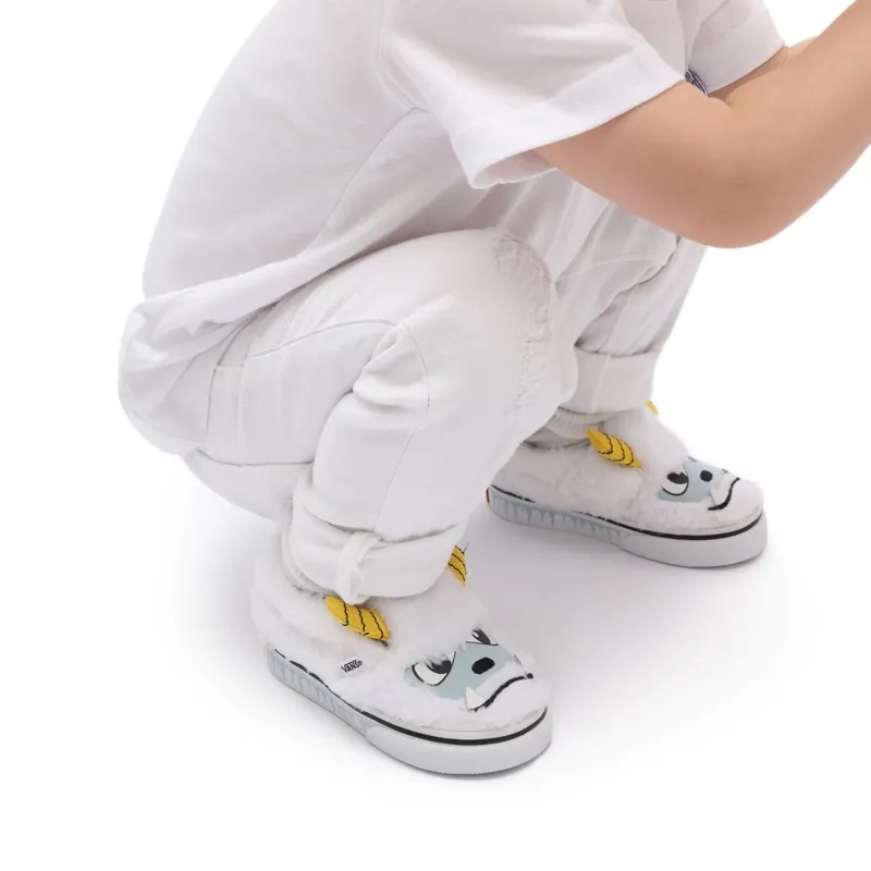 VANS Slip-on Yeti Velcro Toddler Shoes White (VN0A5KXO8CG)