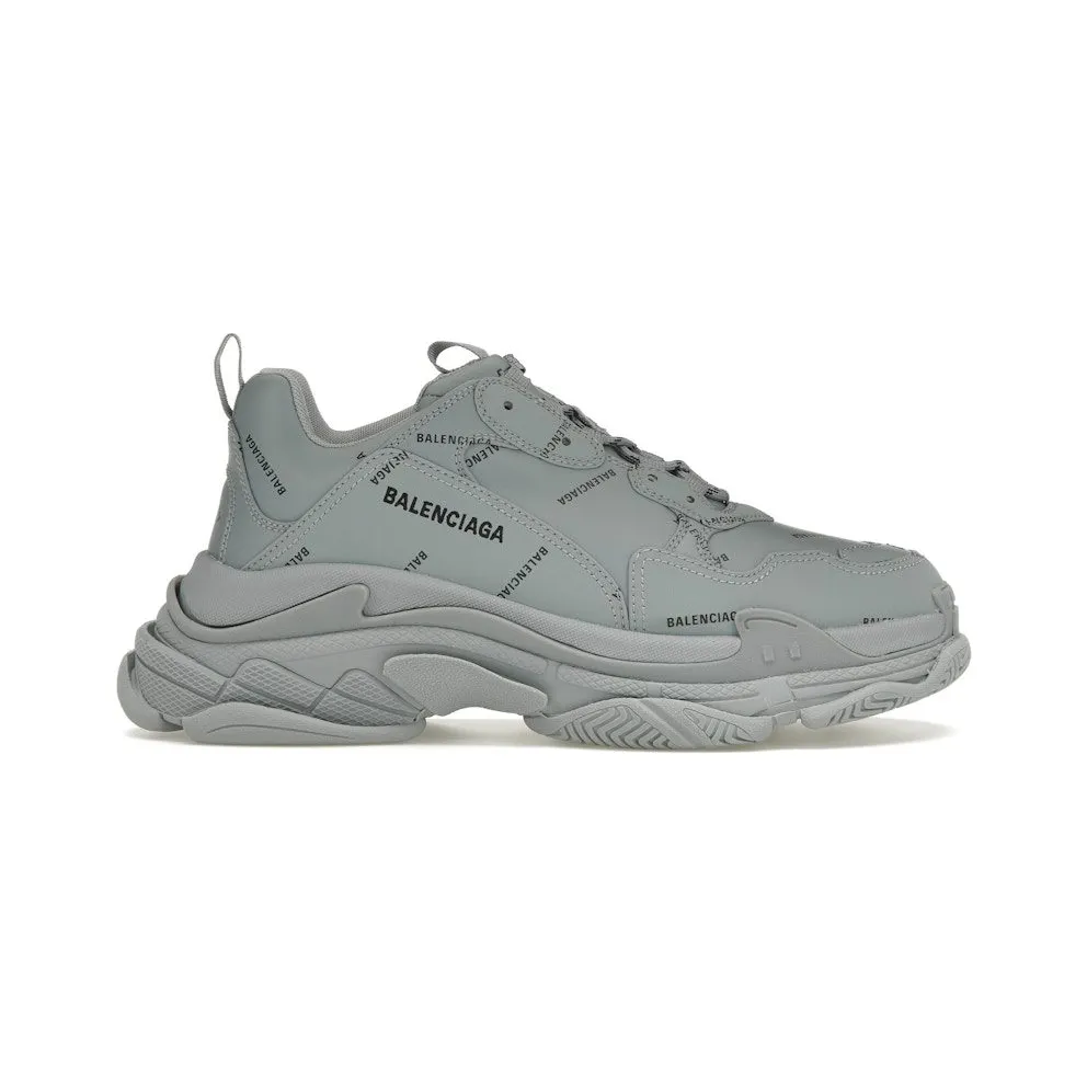 Balenciaga Triple S AllOver Logo Grey Black (536737 W2FA1 1810)