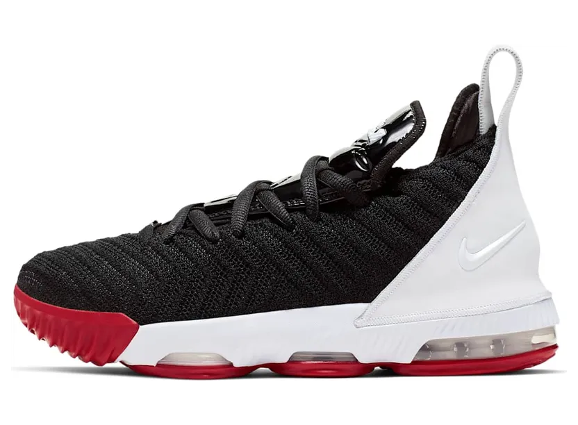 Nike LeBron 16’Bred’ GS Black/White/University Red (AQ2465-016)