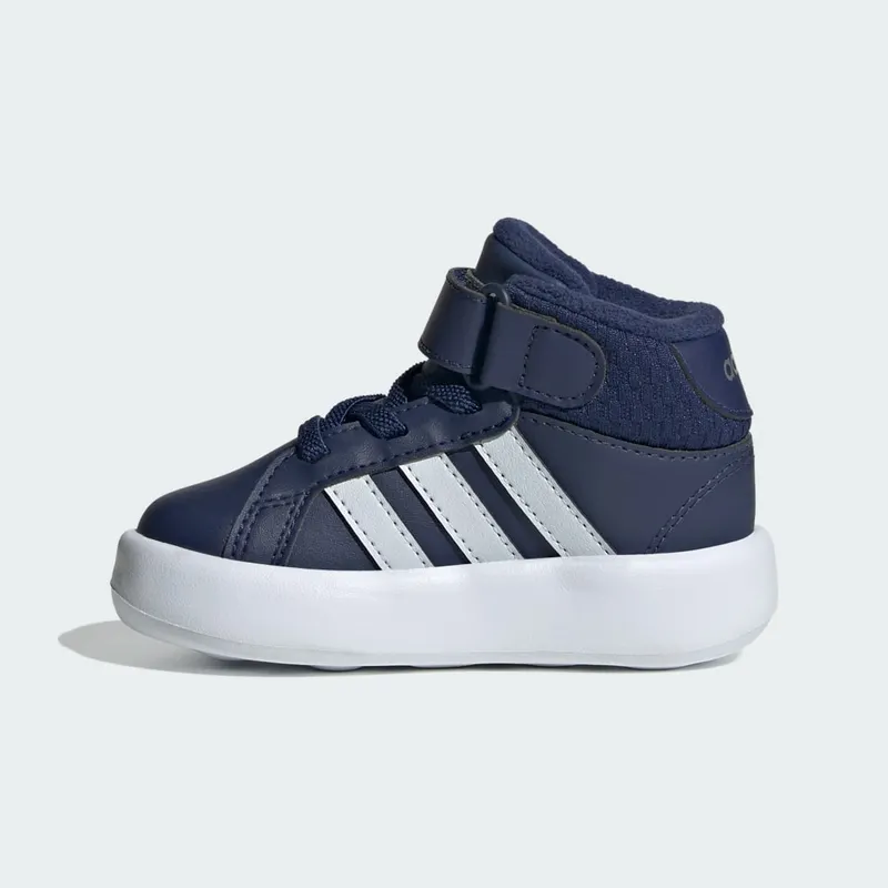 Adidas Grand Court Mid Shoes Kids Dark Blue / Halo Blue / Silver Metallic (IE3860)
