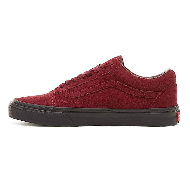 VANS Suède Black Outsole Old Skool Shoes (Red)