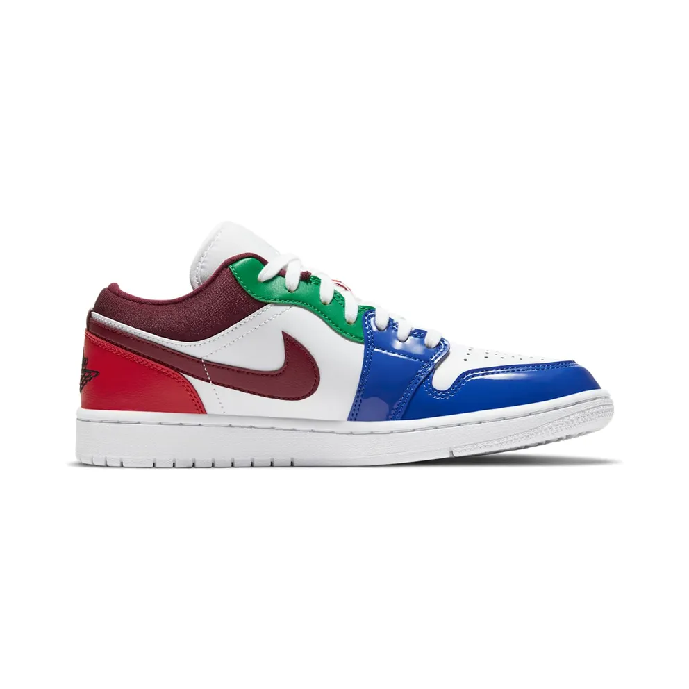 Jordan 1 Low Multi-Color (W) White/Hyper Royal-Gym Red (DB5455-100)