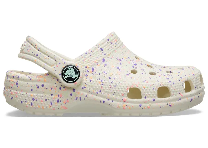 Crocs Classic Glow Paint Splatter Clog Summit White Multi (212495-2MT)