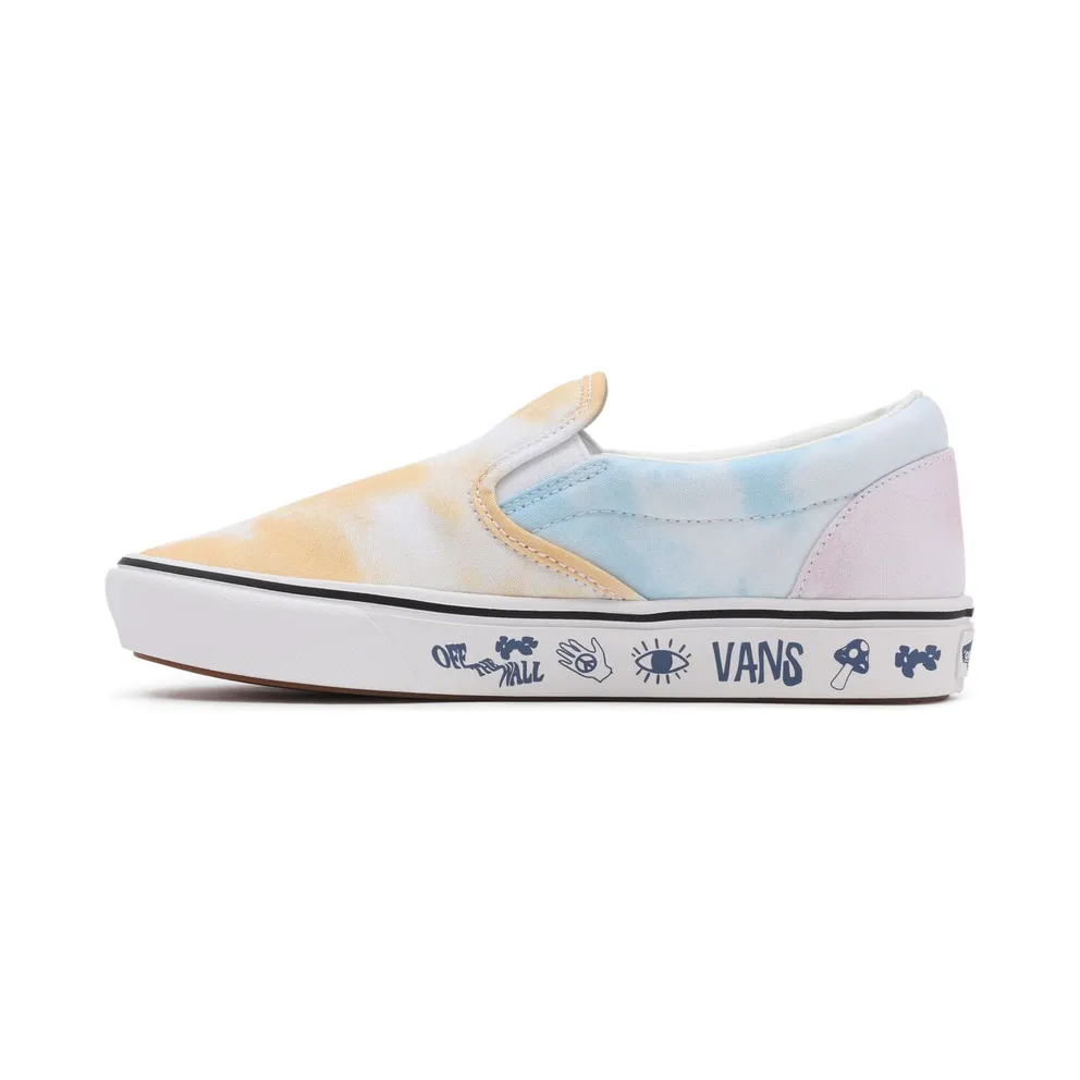 VANS Pastel Tie Dye Comfycush Slip-on Shoes White (VN0A7TNMB1Y)