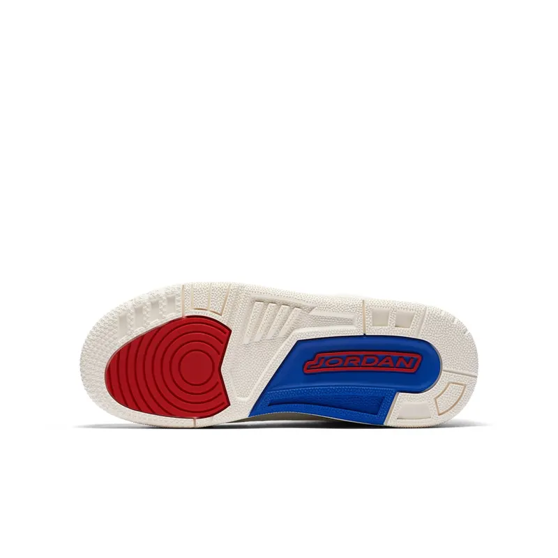 Jordan 3 Retro International Flight (GS) Sail/Sport Royal-Light Bone-Fire Red (398614-140)