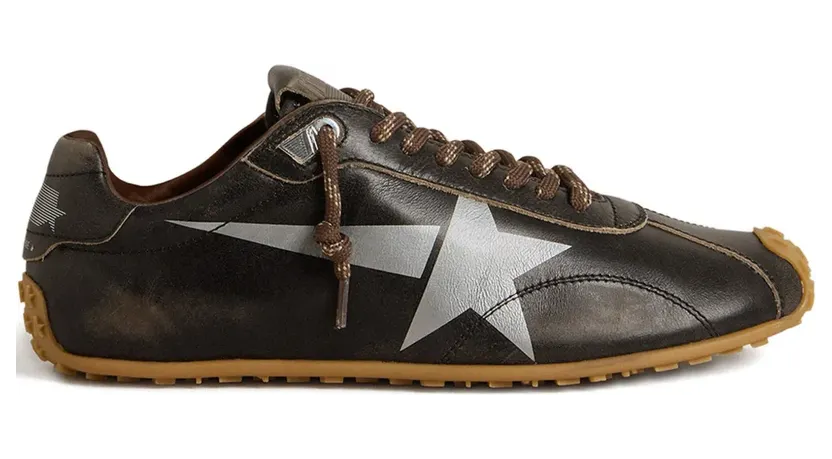 Golden Goose Marathon Speed sneakers met logoprint – Bruin (GMF00892F007405)