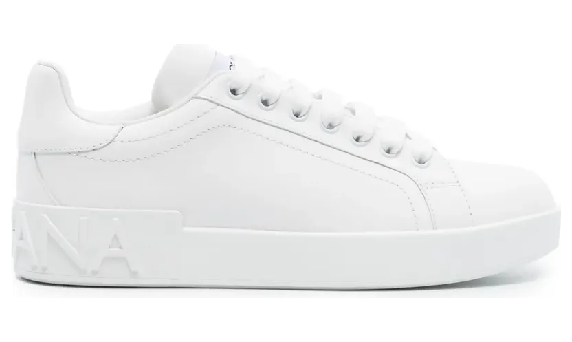 Dolce & Gabbana Dolce & Gabbana Leren met logo-reliëf “White” (CK1544A1065)