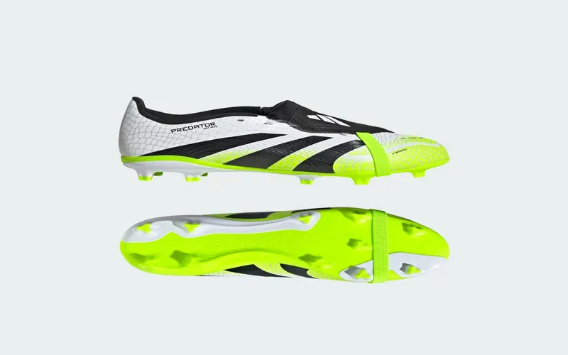 adidas Predator League Fold-Over Tongue FG/MG Cloud White Core Black Lucid Lemon (JP9916)