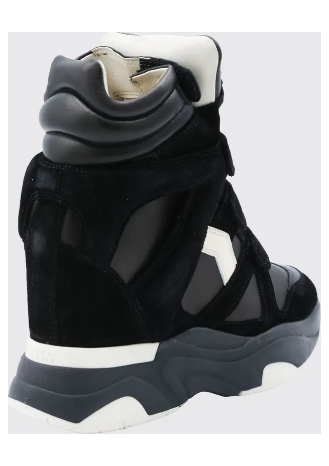 Isabel Marant Balskee High-Top Leather Wedge Trainers with Velcro Black (BK0009FAA1E17S01BK) (2)