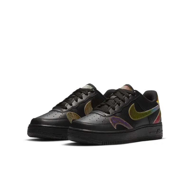 Nike Air Force 1 Low Misplaced Swooshes Black Multi Black/Reflect Silver (CZ5890-001)