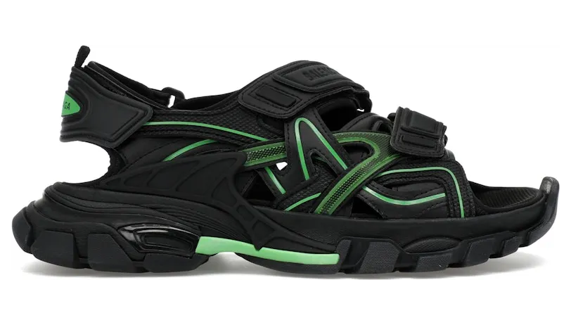 Balenciaga Track Sandal Black/Fluo Green