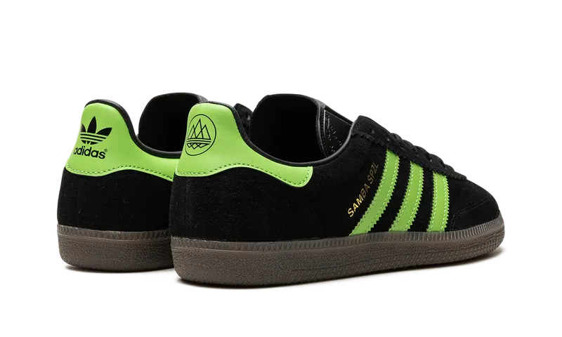 Adidas Samba Deco SPZL “Black / Lucid Lime” (IF5738)