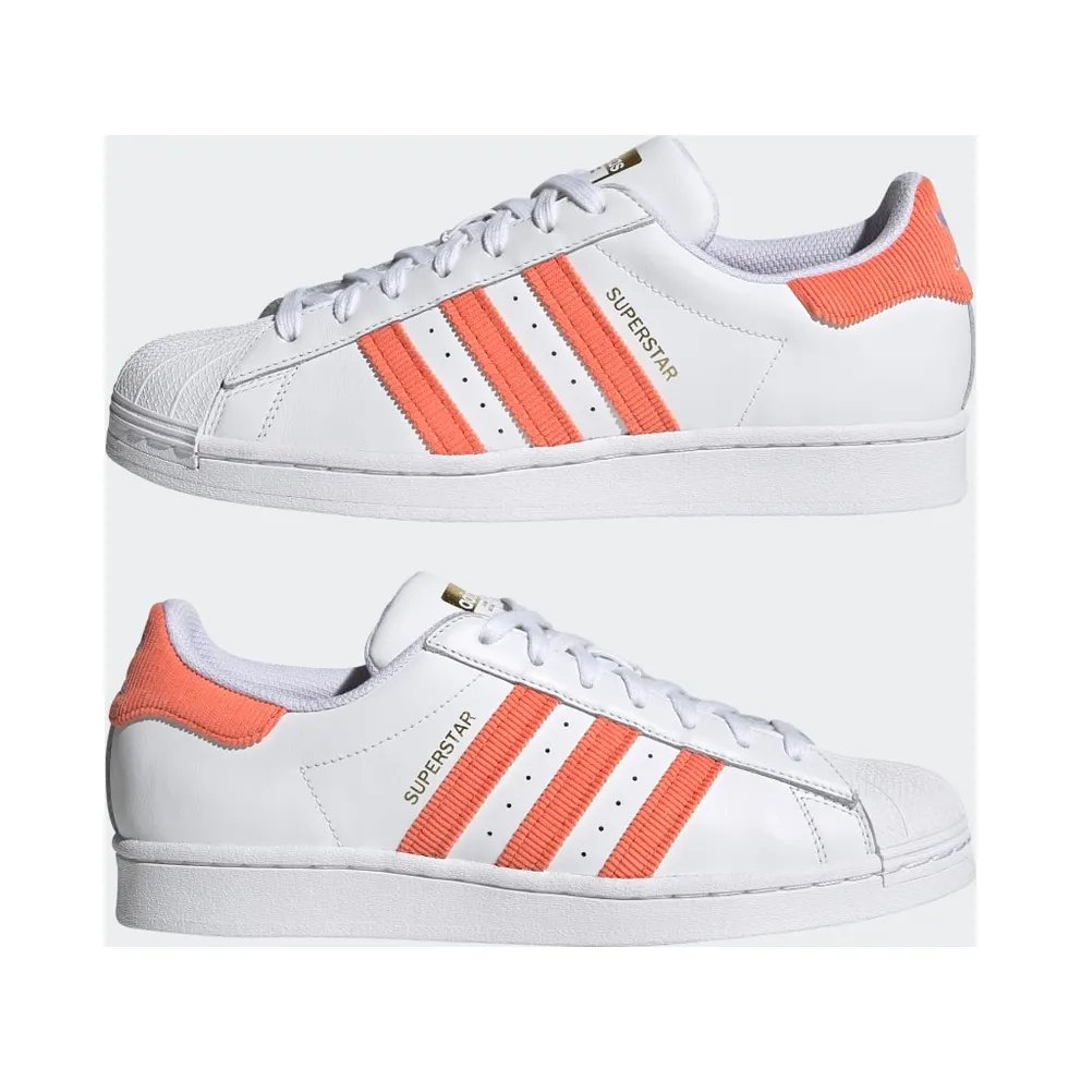 Adidas Superstar True Orange / Cloud White / Gold Metallic (H00207)
