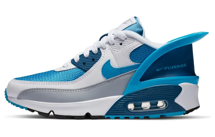 Nike Air Max 90 FlyEase “White / Industrial Blue / Laser Blue” (CV0526-103)