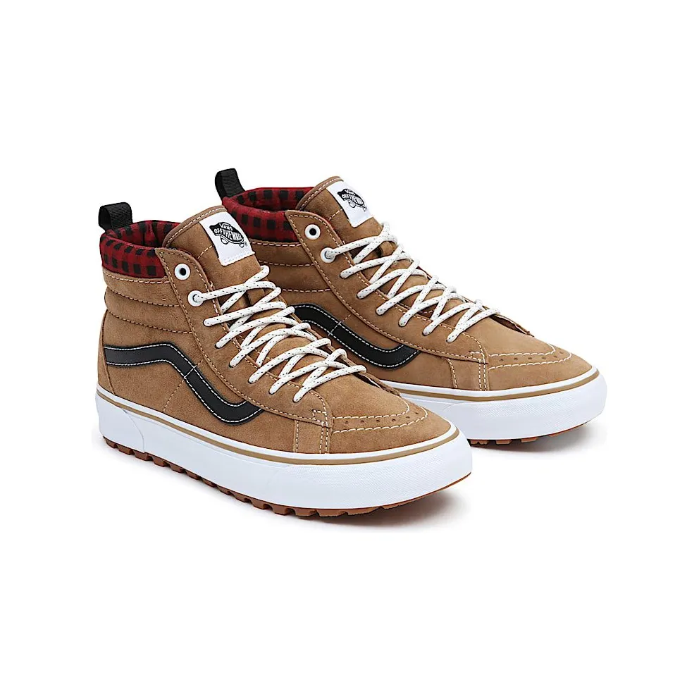 Vans Sk8-Hi MTE-1 Plaid Brown Red (VN0A5HZYY49)