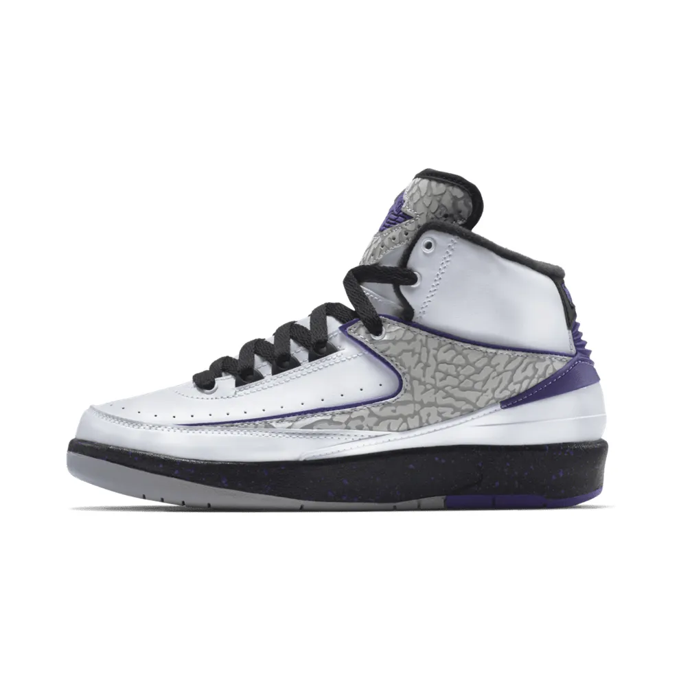 Jordan 2 Retro Dark Concord (GS) White/Dark Concord-Black Wolf Grey (395718-153)