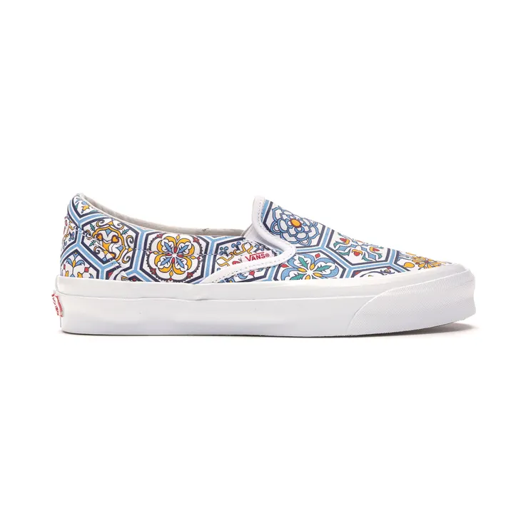 Vans KITH x Classic Slip-On ‘Blue Moroccan Pattern’ True White (VN0A45JK2CM)