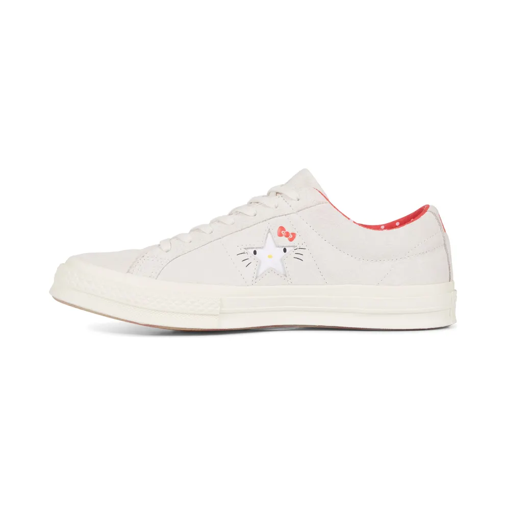 Converse One Star Ox Hello Kitty Grey Vaporus Grey/Egret-Fiery Red (162937C)