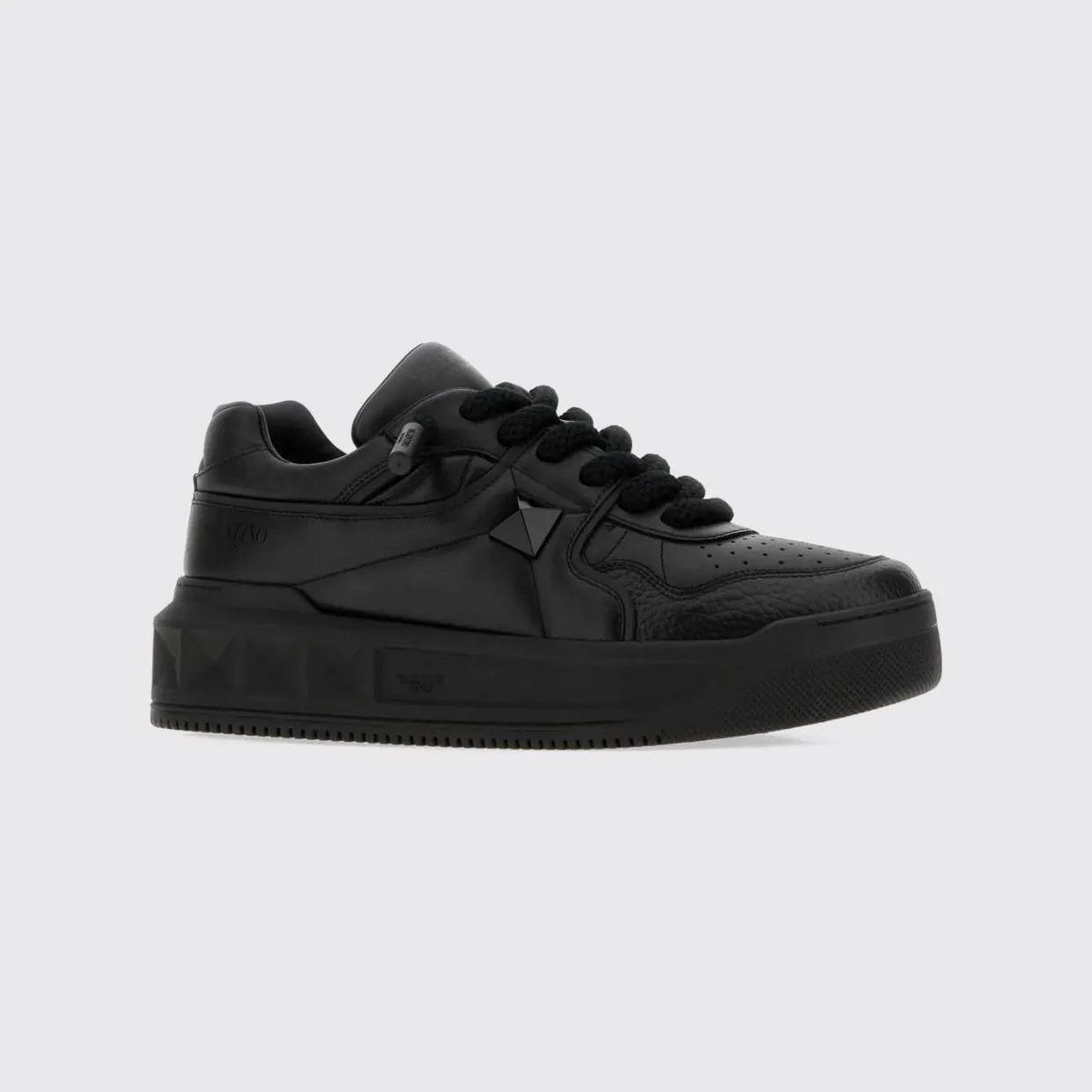Valentino garavani One Stud XL Low Top Sneakers in Nappa Leather Black (S0G37XTM0NO)