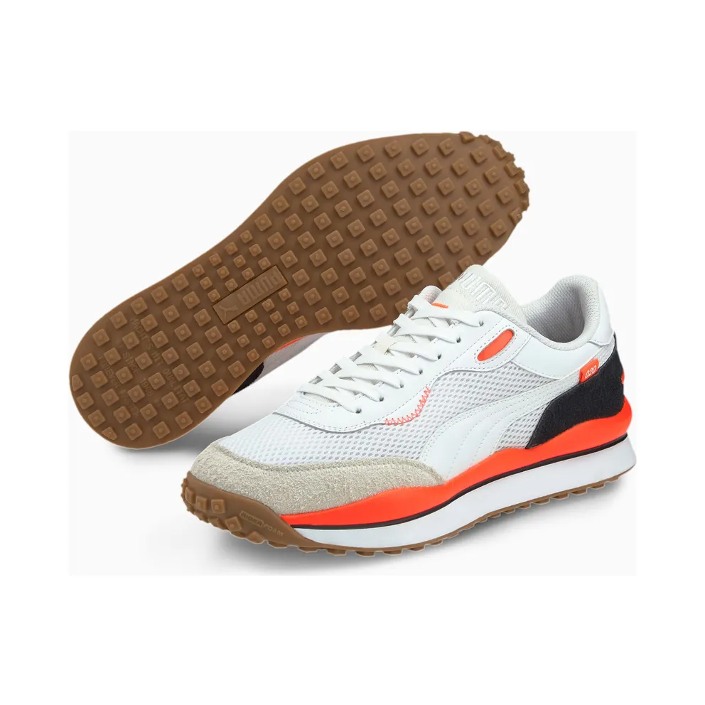 Puma Style Rider with een warme textuur Black/White (37338205)