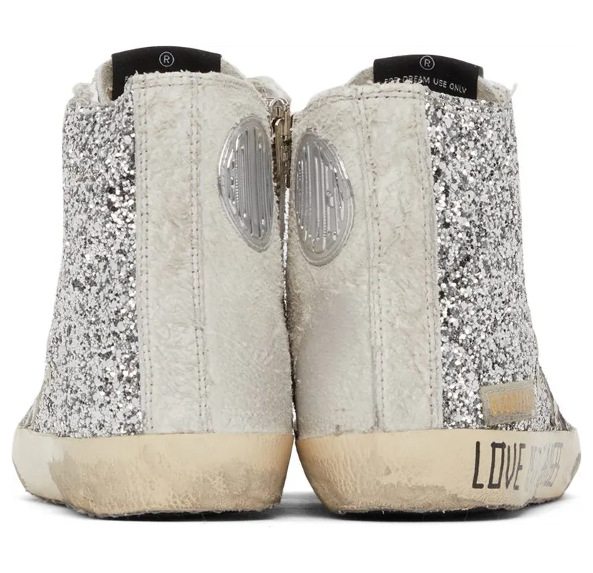 Golden Goose Glitter & Suede Francy Sneakers (F00113.F002029.70160) (4)
