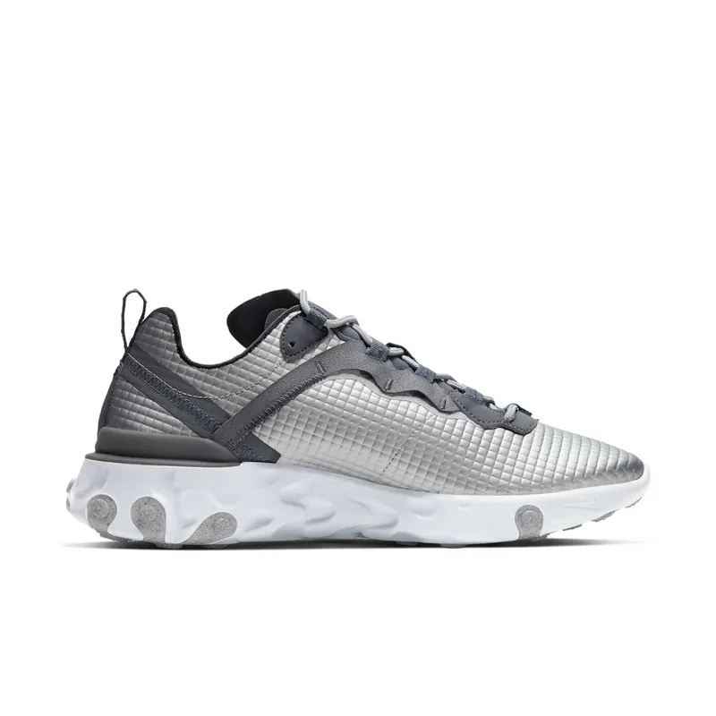 Nike React Element 55 PRM Quilted Grid – Silver (CI3835-001)