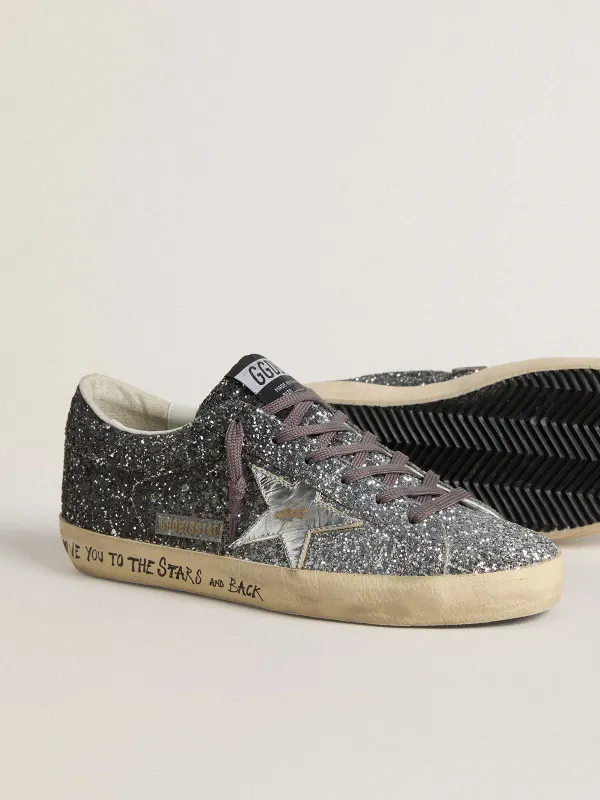 Golden Goose Super Star With Glitter Upper And Silver Metallic Leather Star (GWF00101.F007470.60246) (3)